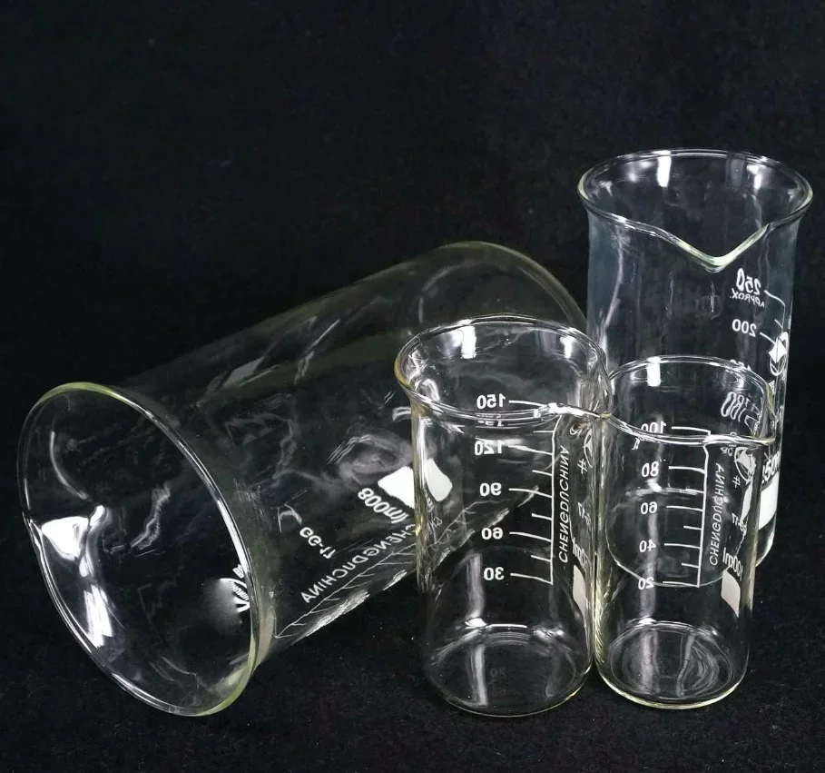 1 قطعة 50/100/150/250/300/400/500/600/800/1000 مللي كوب زجاجي بوروسيليكات طويل القامة قياس كوب مختبر #2