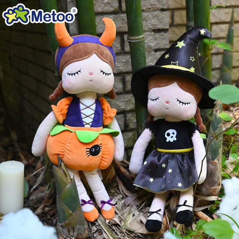 Metoo Angela Halloween Witch Pumpkin Cosplay Doll,Cute Plush Toy,Holidays Gifts For Kids