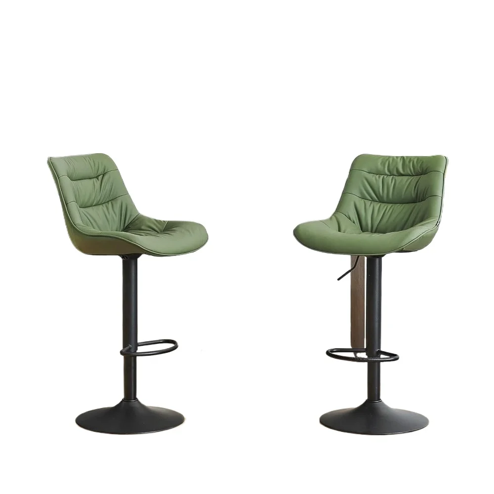 Chaise Bar Stools Tabourets De Bar Benches Counter Stool Armchair Height Adjustable Chair Dining Chairs Furniture(Olive Green)