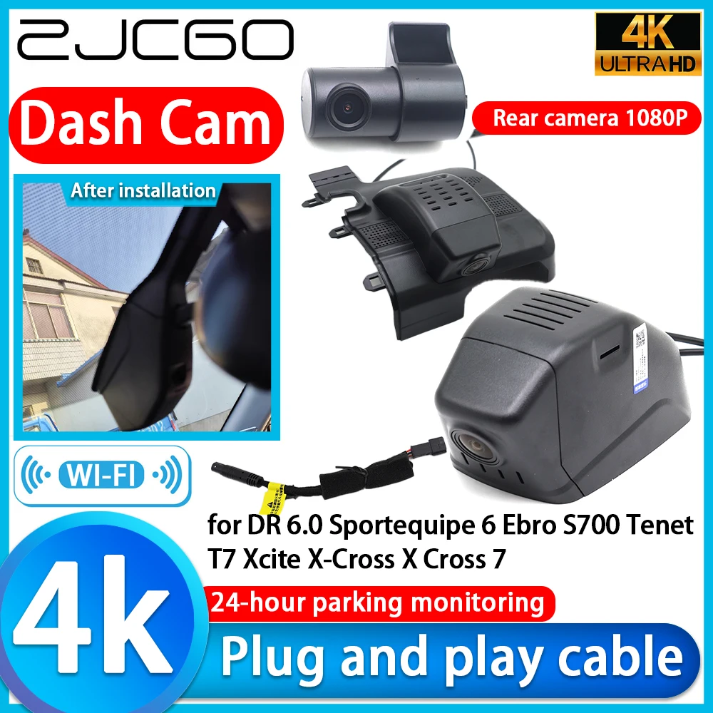 

for DR 6.0 Sportequipe 6 Ebro S700 Tenet T7 Xcite X-Cross X Cross 7 Wifi 4K DVR Dash Cam Camera Sony Lens IMX335 Video Recorder