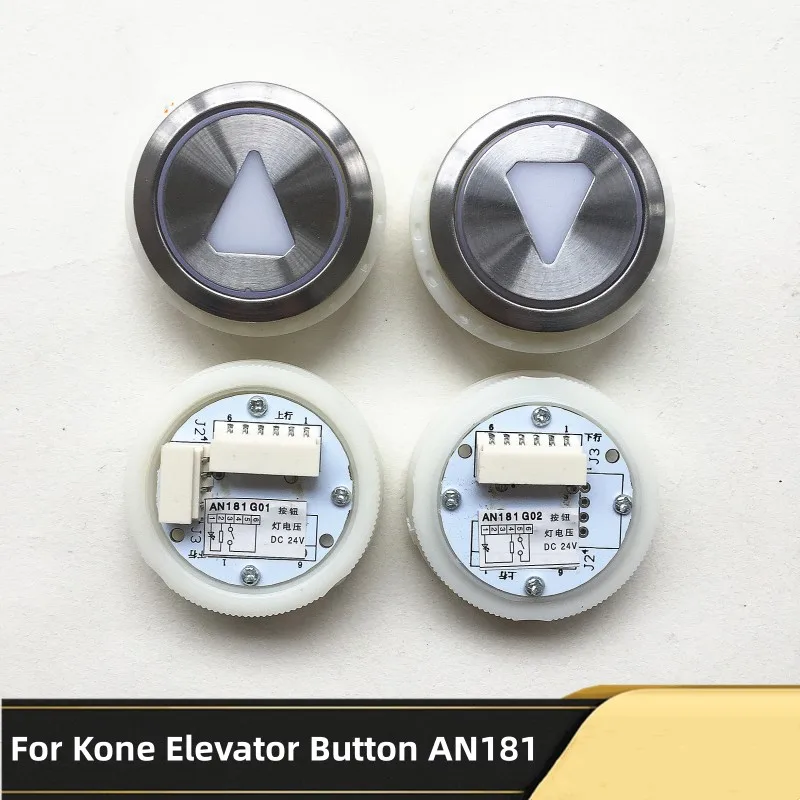 Botão de Elevador Redondo para Kone Vermelho e Azul Botão Elevador Peça do Word An181g01 An180 Peças de Elevador Pcs