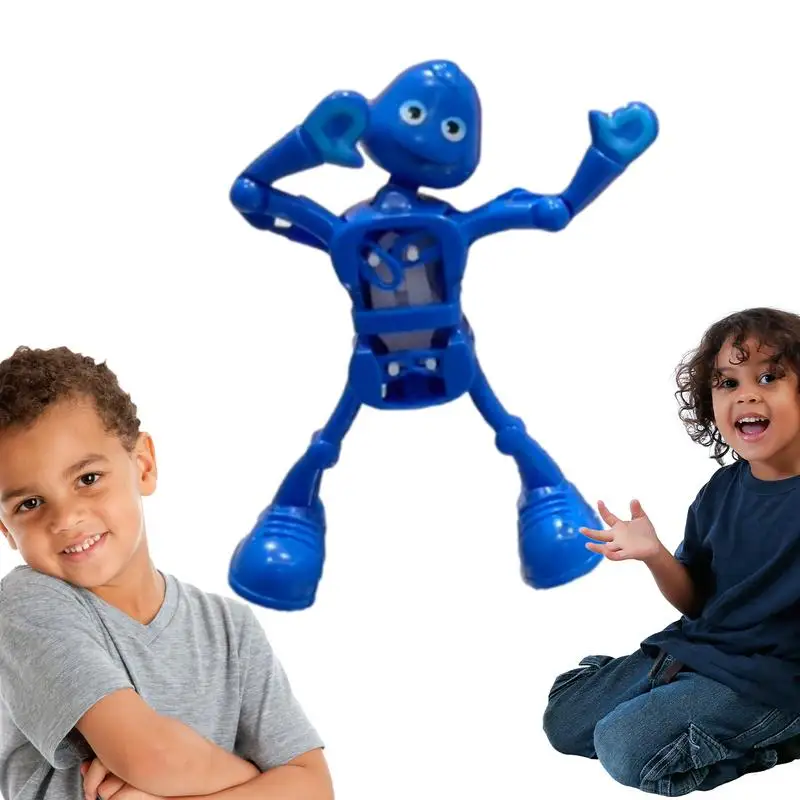 Wind Up Walking Robot Toy Deformable Robot Toy Portable Spring Wind Up Dancing Walking Wriggle Robot Toy For Kids Boys Girls