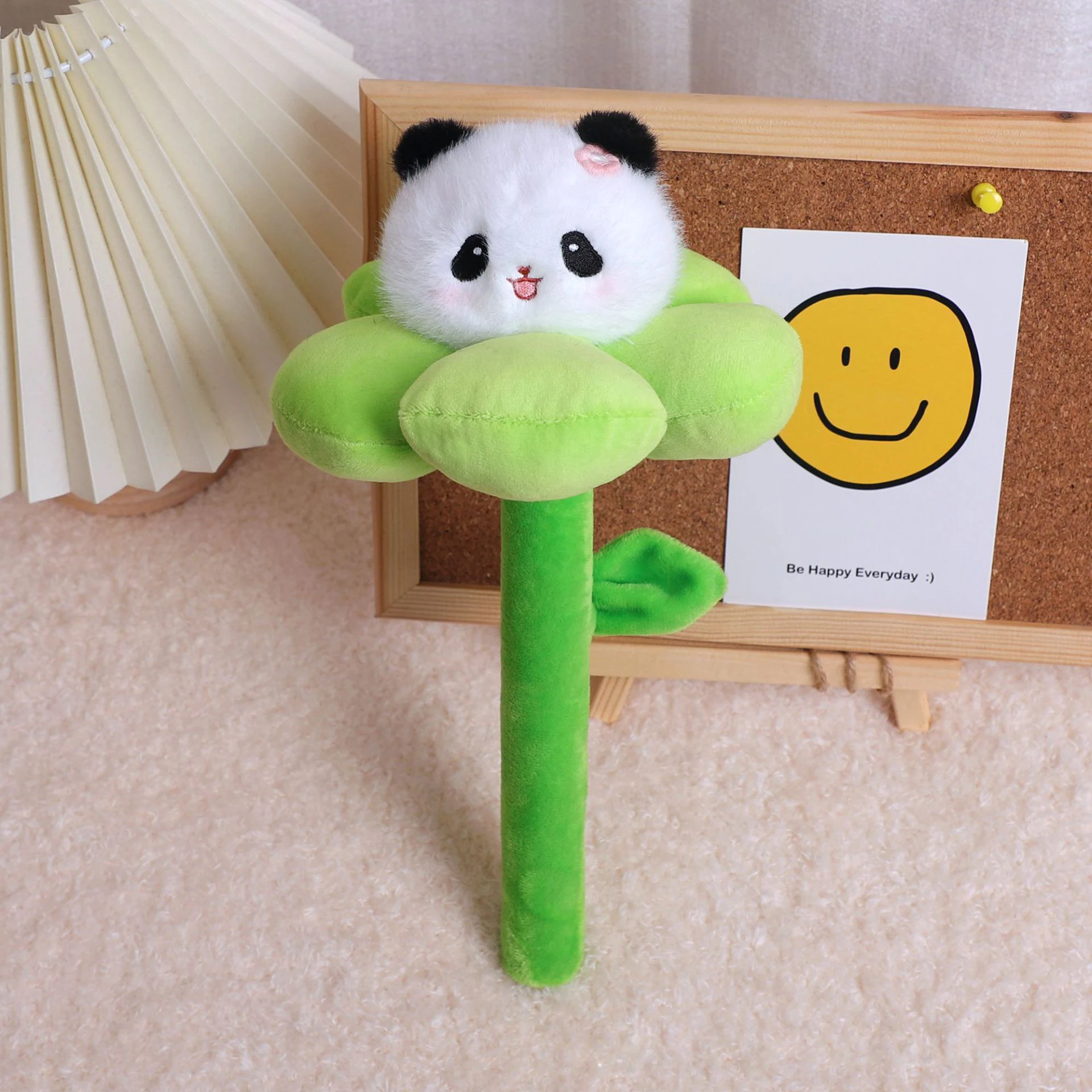 크리 에이 티브 팬더 꽃 플러시 장난감 귀여운 카와이 팬더 롤리팝 꽃 마사지 꽃 인형 박제 장난감 어린이 장난감