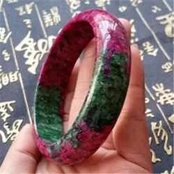 Natural Jade Peach Bangle Exquisite Polishing Plum Blossom Bracelet Red Green Fine Gemstone Jewelry For Women Gift Drop Shipping