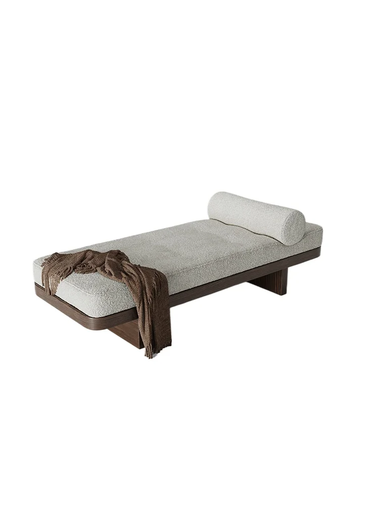 Medieval solid wood shoe change stool door home entrance door light luxury high-end bed and breakfast long stool