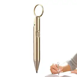 Retractable Pens Students Ballpoint Pen Professional Pocket Brass Ballpoint Pen Multifunctional Writing Pen Keychain For