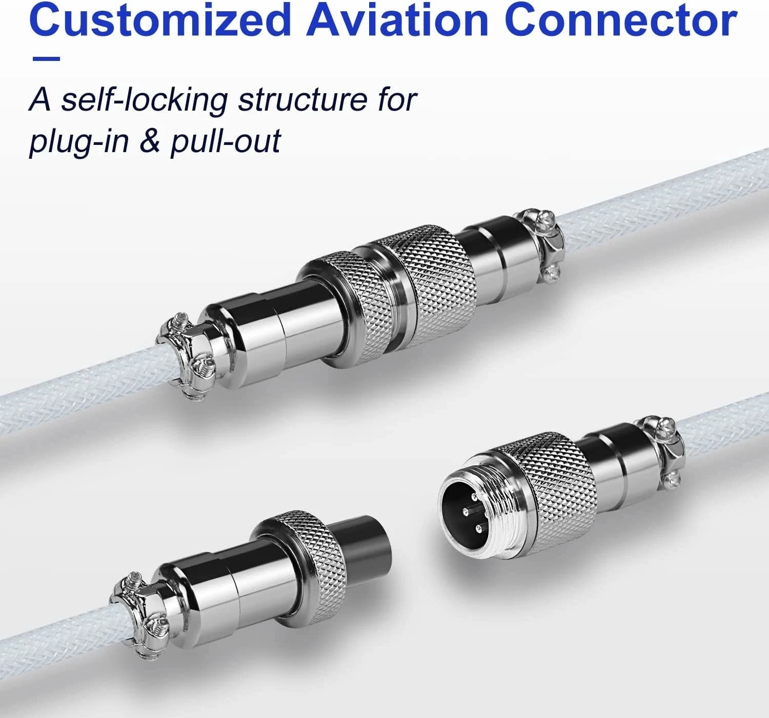 لوحة المفاتيح الميكانيكية ملفوف كابل USB نوع C لوحة المفاتيح الميكانيكية طيار كمبيوتر مكتبي الطيران موصل الحبل ماكس 3M