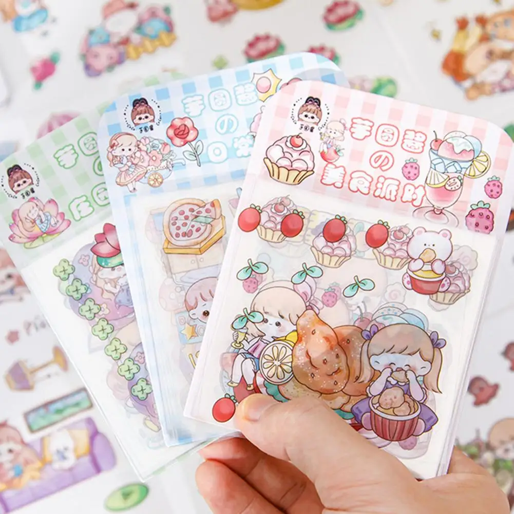 20Pcs Fancy Diary Notebook Planner Scrapbook Sticker Super Sticky Scrapbook Sticker Paste Repeatedly for Children