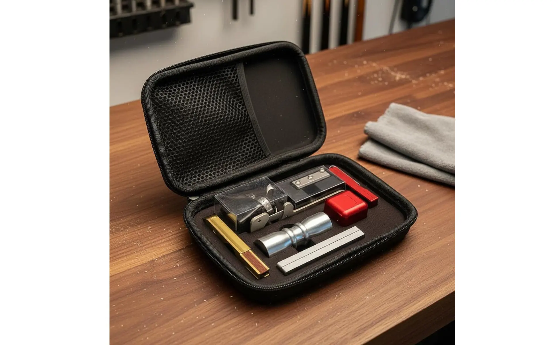 8 Pieces Billiard Cue Tip Repair Set Portable Case Pool Cue Tip Replacement Kit Game Accessory Aluminum Alloy Compact for Club