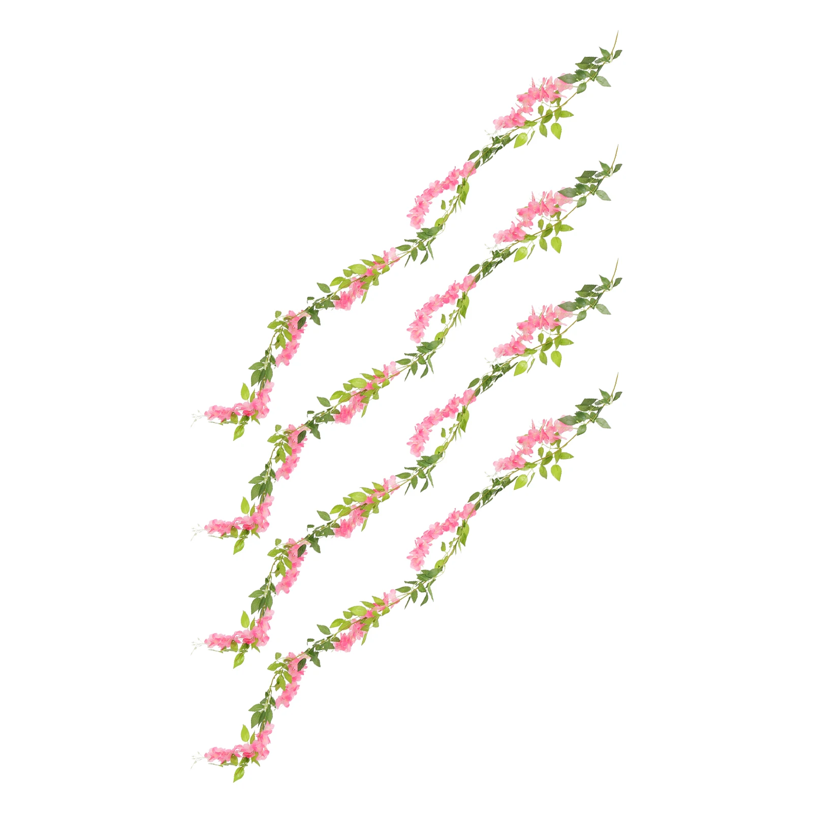 

4pcs Wisteria Hanging Flowers Decor Iron Wire Wedding Wall Green Vine Hanging Wisteria Vine Party Festival DIY