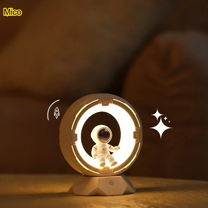 

Rechargeable LED Table Lamp Creative Astronaut Decorative Desk Light Touch Dimmable Night Light for Home Bedroom