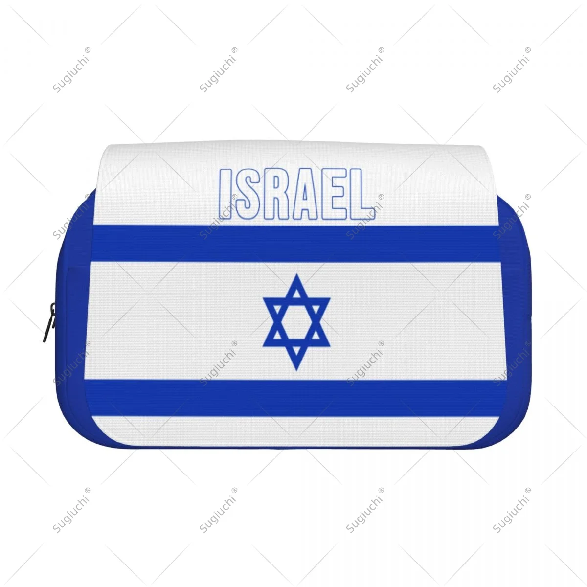 Pencil Case Scissors Bags 3D Israel Flag Double-layer Oxford Cloth Stationery Storage Pen Box Case
