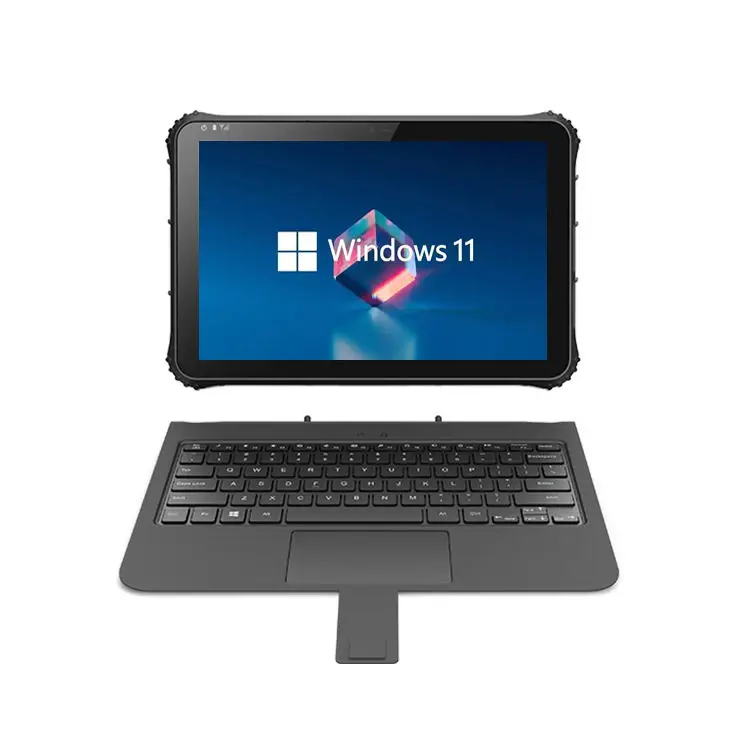 

12-дюймовый Прочный планшет WinPad с клавиатурой, Встроенный 4G LTE NFC 1D/2D RS232, планшет RJ45, прочный ПК