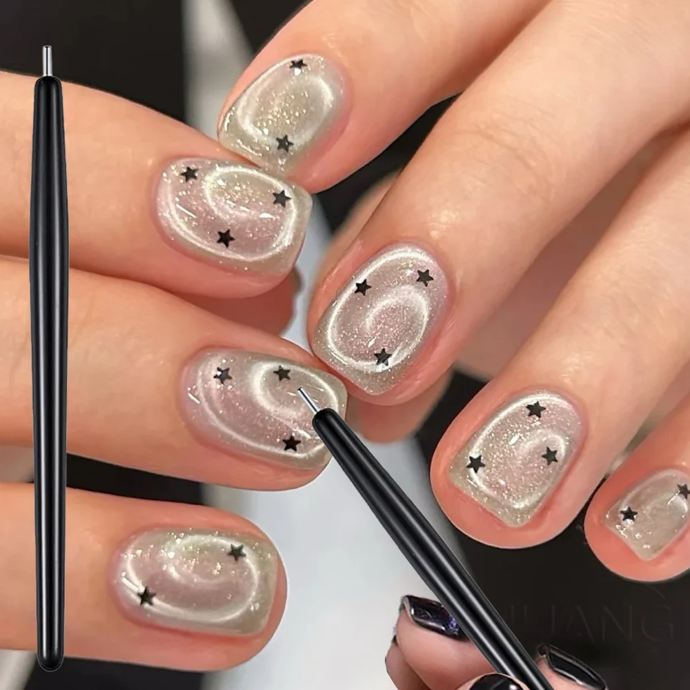 

3D Lollipop Mosquito Coil Cat Eye Nail Magnet Pen Vortex Pattern Rainbow Halo Effect Nail Magnetic Supplies forMagnet Gel Polish