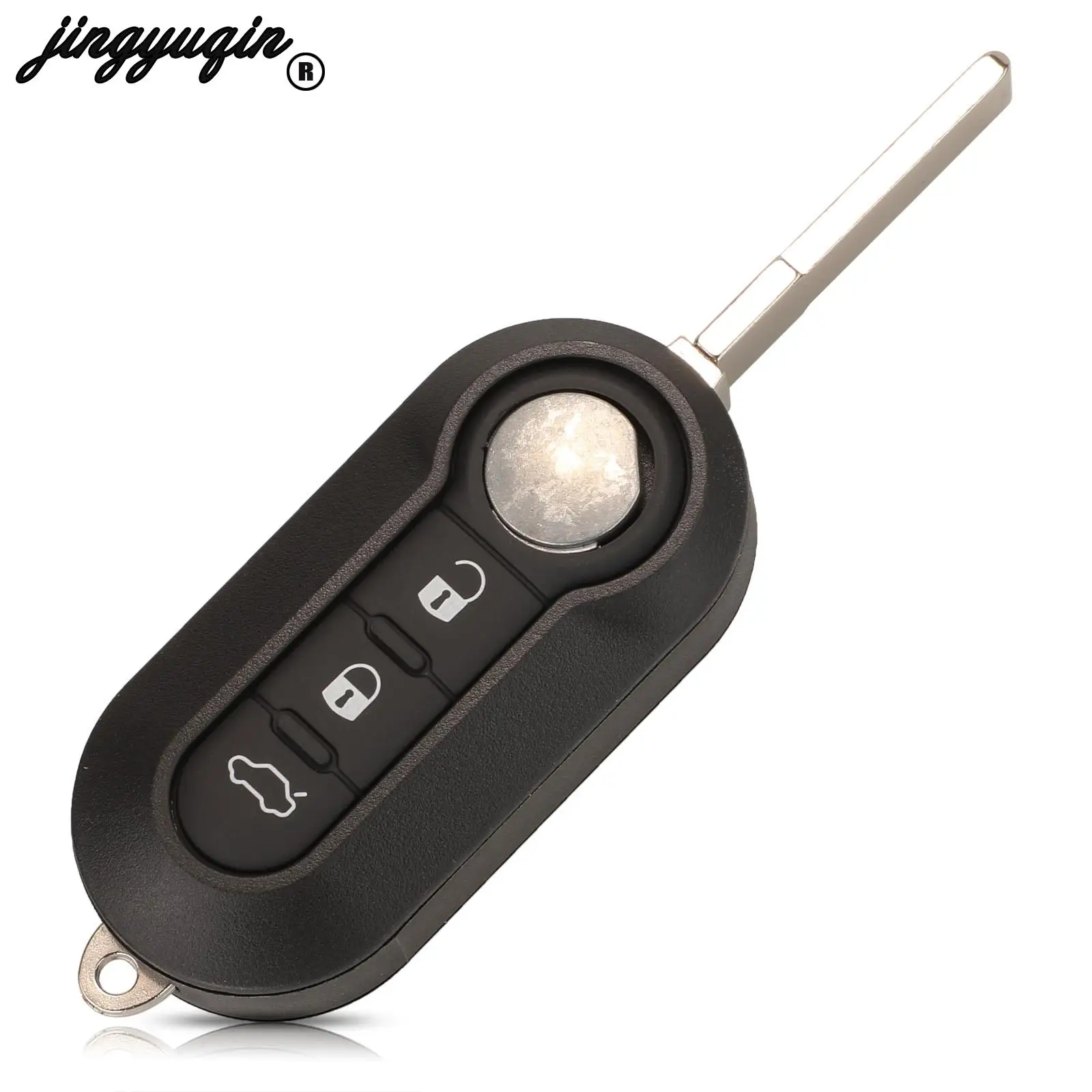 jingyuqin 10pcs Replacement For Fiat 500 Punto Ducato Stilo Panda Folding Remote Car Key Shell Case Fob SIP22 Blade 2/3 Buttons