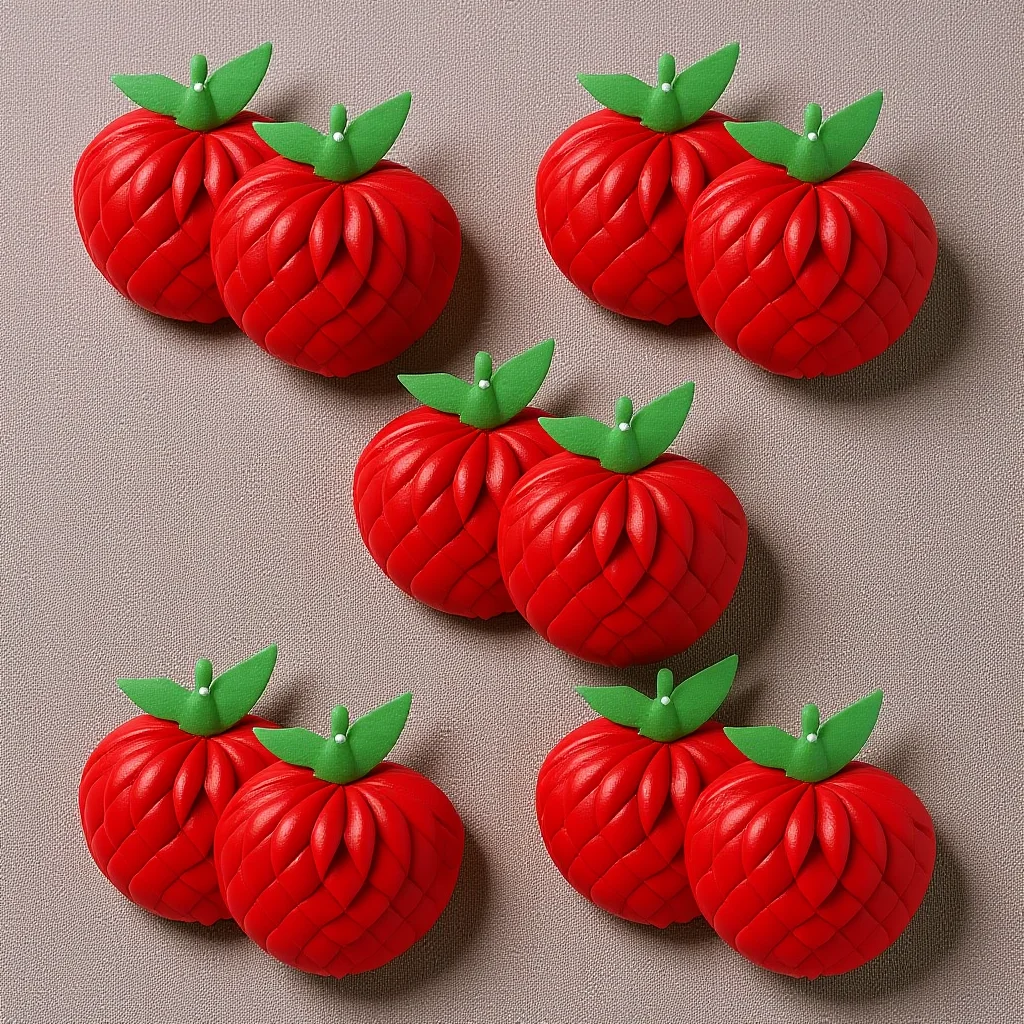 

10Pcs Apple Decorations Red Honeycomb Paper Party Supplies for Birthday Wedding Home Decor Hanging Centerpiece Adornment