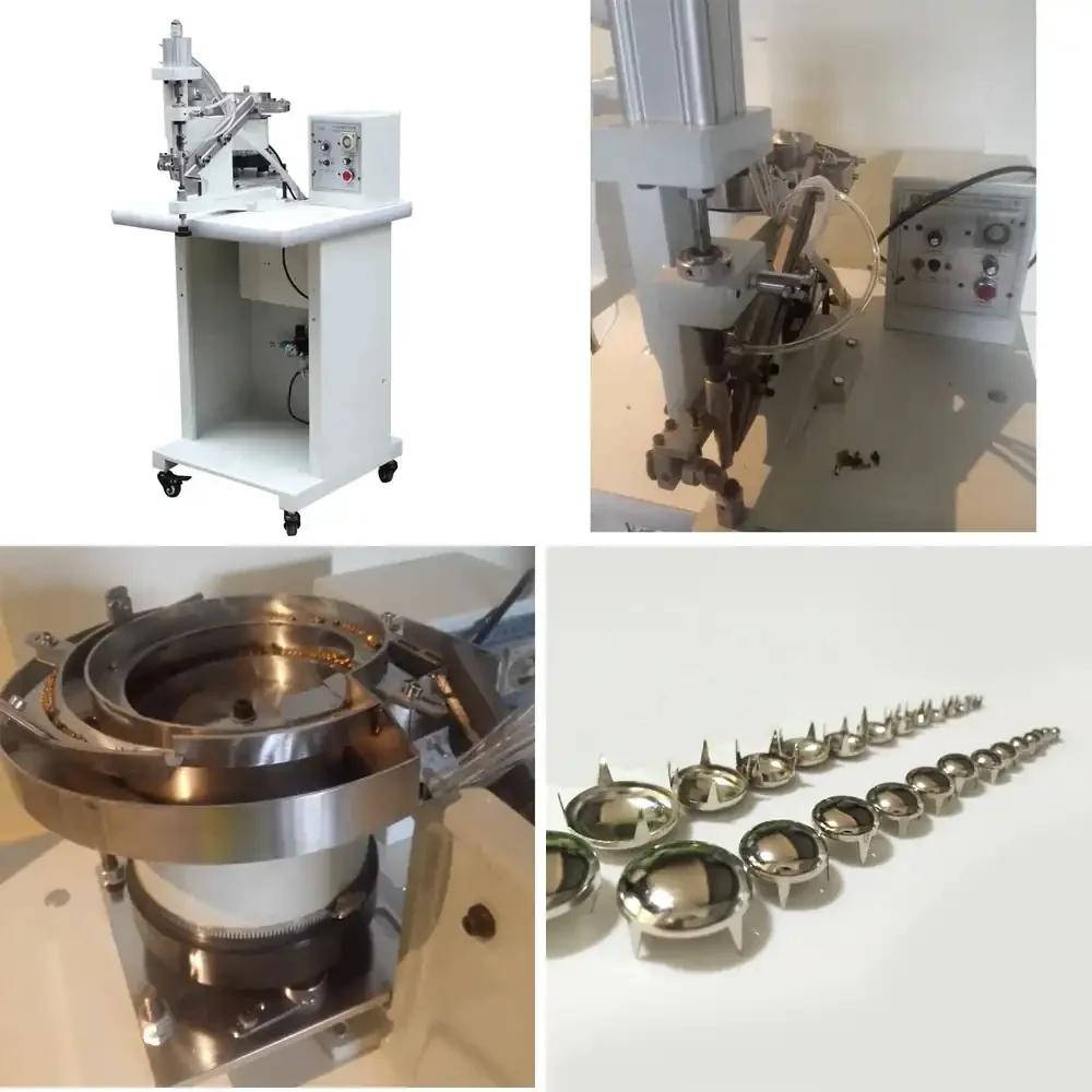 

Electric Automatic Nail Setting Machine Four Claws Shape Pneumatic Power Source Motor Core Attaching Fixing Machine