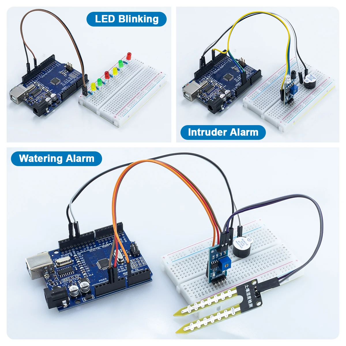 LAFVIN-Kit Básico de Iniciação para Projetos Arduino Uno R3, Suprimentos de Componentes Eletrônicos, Placa R3, Breadboard, Kit Eletrônico DIY