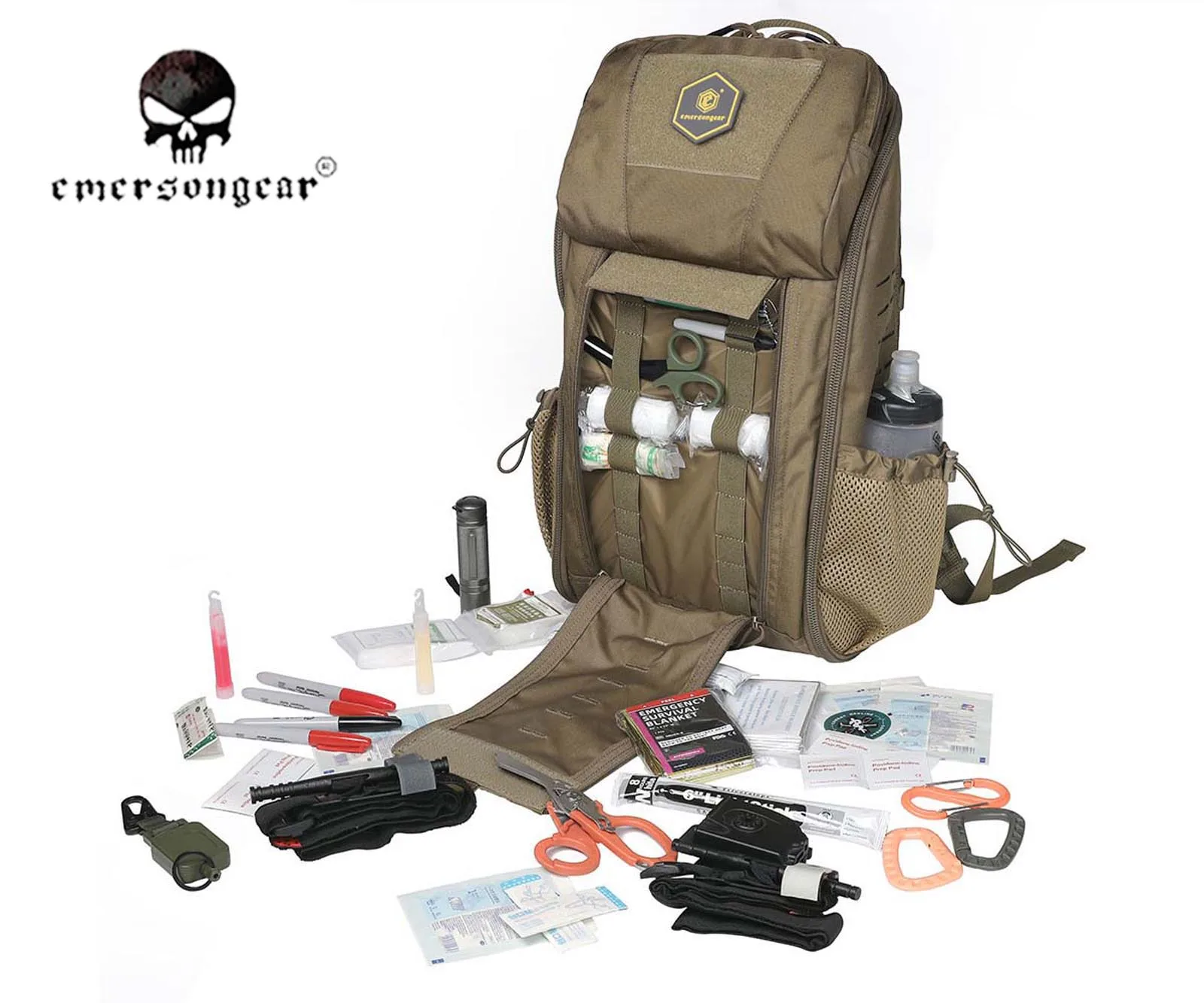ايمرسونجير الملاك متعددة الوظائف حقيبة الظهر الطبية التكتيكية 30L الطب حقيبة كتف تنفس التخييم حقيبة ترحال