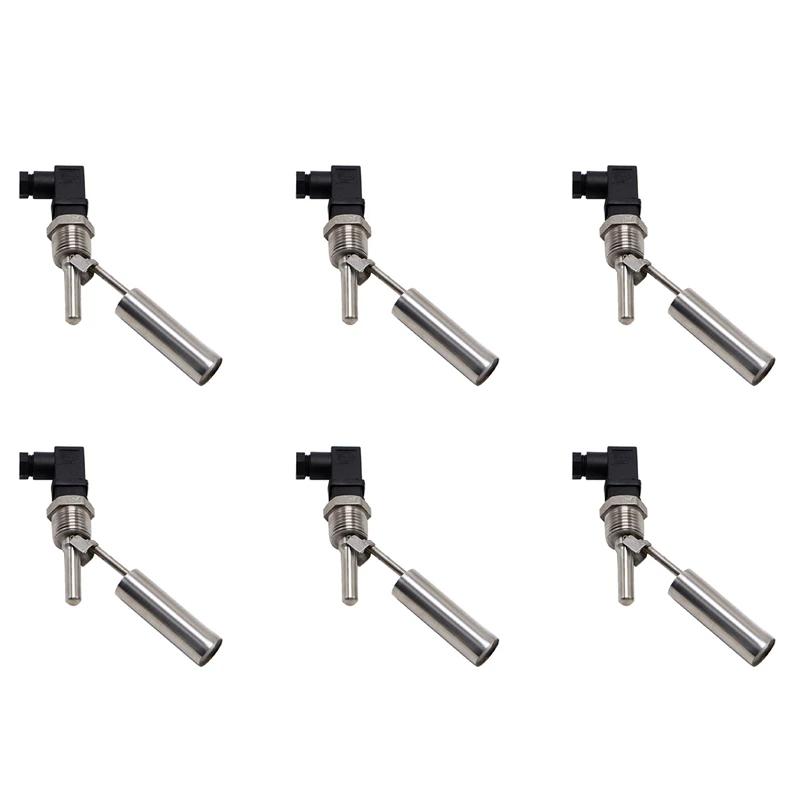 

6PC Liquid Float Water Level Sensor Side Mount Float Switch Safe Stainless Steel Under 220V