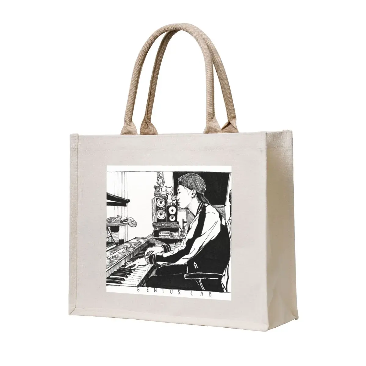 

Genius Lab inktober Tote Bag free delivery bags Canvas bag for women tote bag screen supermarket folding
