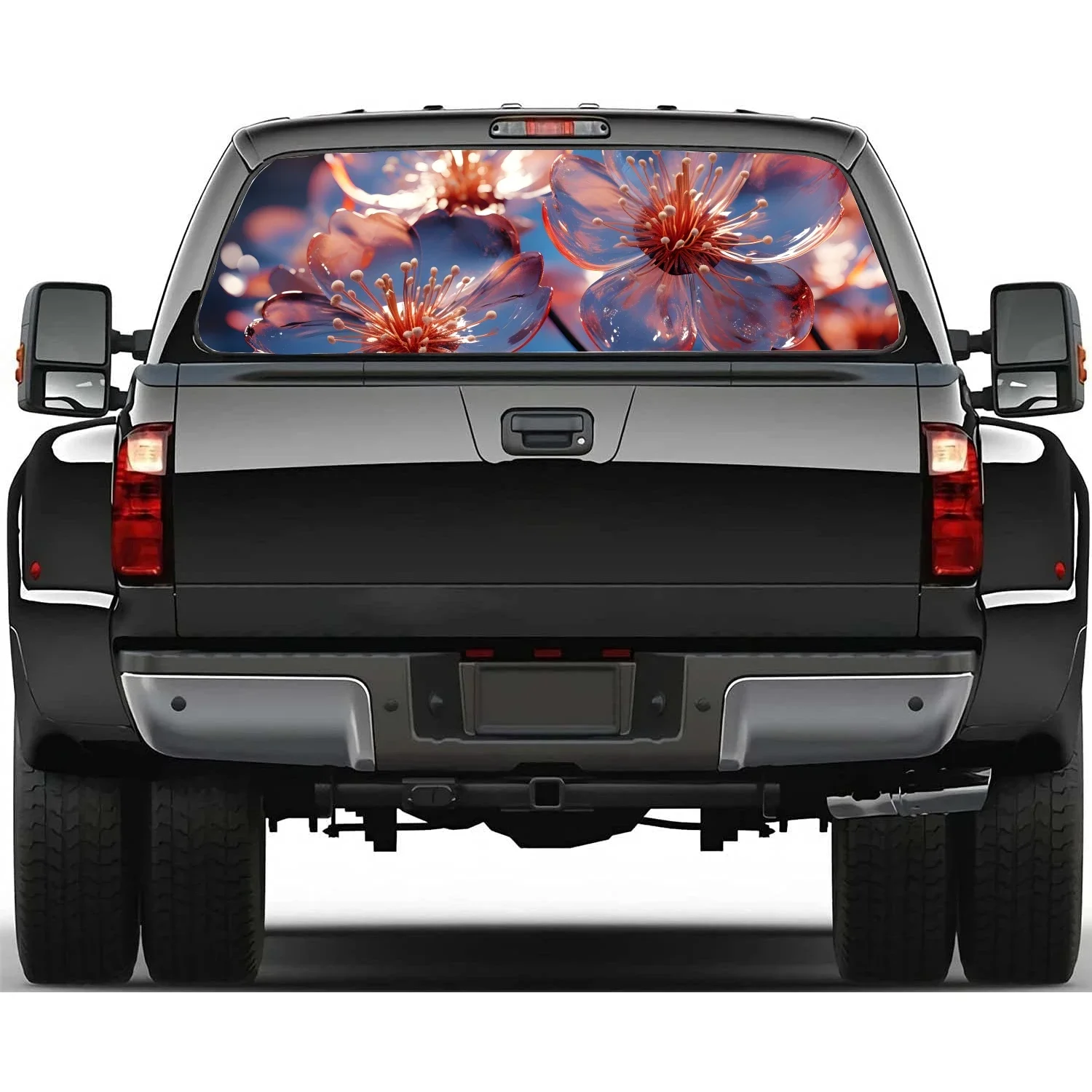 

Cherry blossoms Car window Stickers Vinyl semi-transparent graphic accessories Truck packaging Paint film Car trim decal