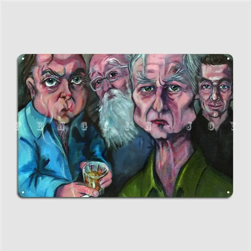 Four Horsemen Metal Plaque Poster Wall Mural Cave Pub Customize Mural Painting Tin Sign Poster