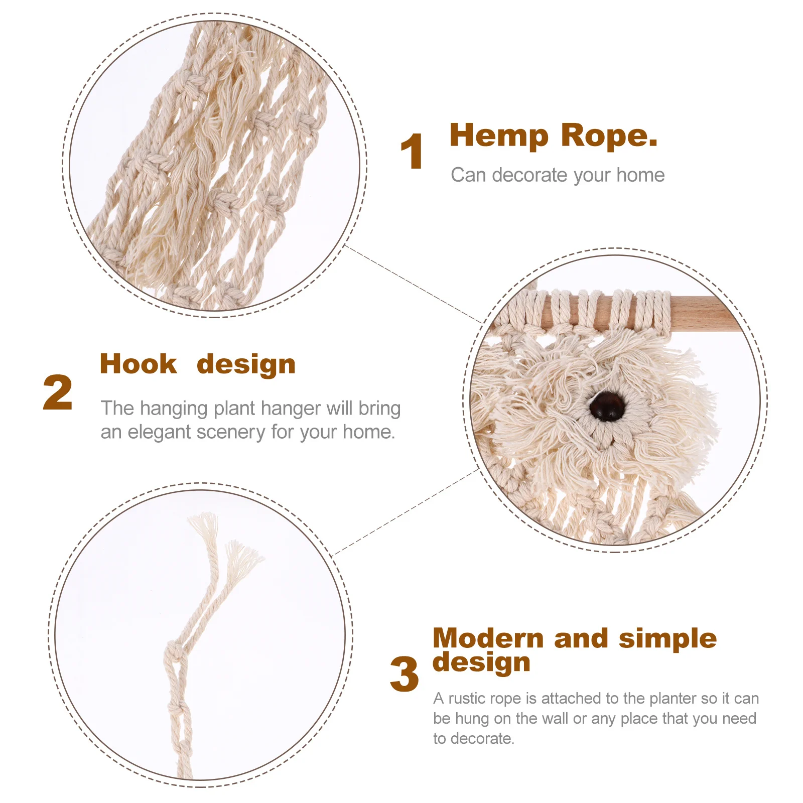 

Creative Owl Shaped Cotton Rope Hanging Plant Basket Wall Decoration Macrame Flowerpot Hanger Artistic Wall Hanging Basket For