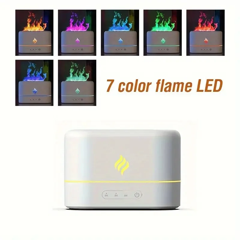 مرطب LED متغير الألوان سعة 500 مل وموزع عطري مع ضوء ليلي، رذاذ بارد بالموجات فوق الصوتية يعمل بمنفذ USB للمنزل والمكتب،