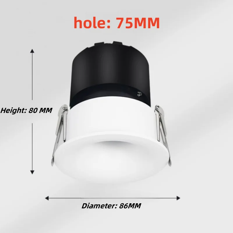 2025 New Model Curved Pendant Light - Frameless, Scaled-After-Cast, Embedded Deep Cup Anti-glare Downlight