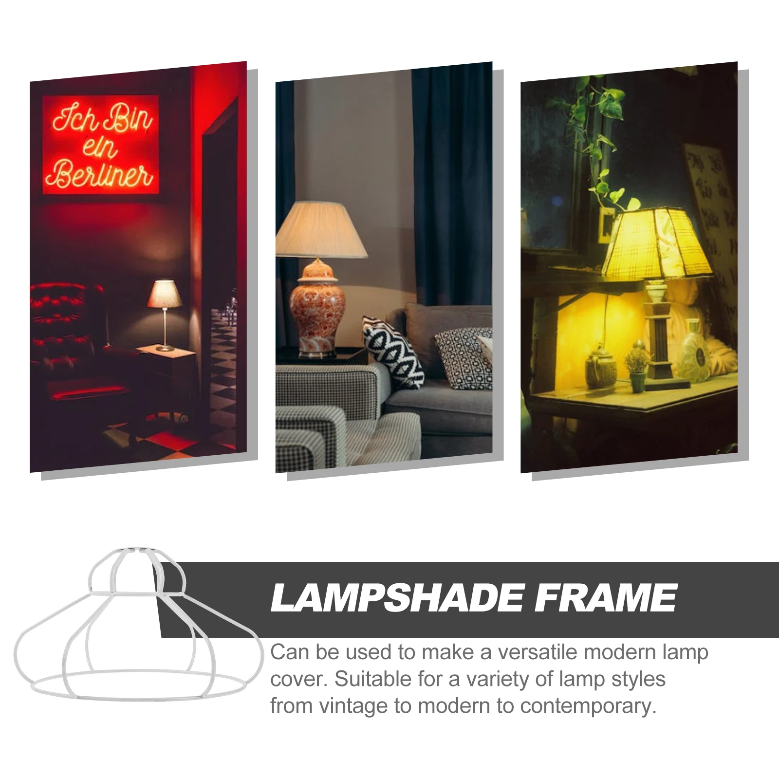 

Sturdy Iron Lampshade Ceiling Light Frames Wire Frame For Table Desk Lamp Diy Cage Shade Cover Vintage Bulb Guard Frame