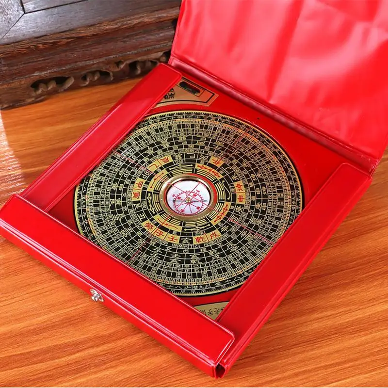 Compass Decor Chinese Traditional Compass Backpacking Compass Retro Portable Mini Yang Ba Gua Alloy Luo Pan Professional Compass