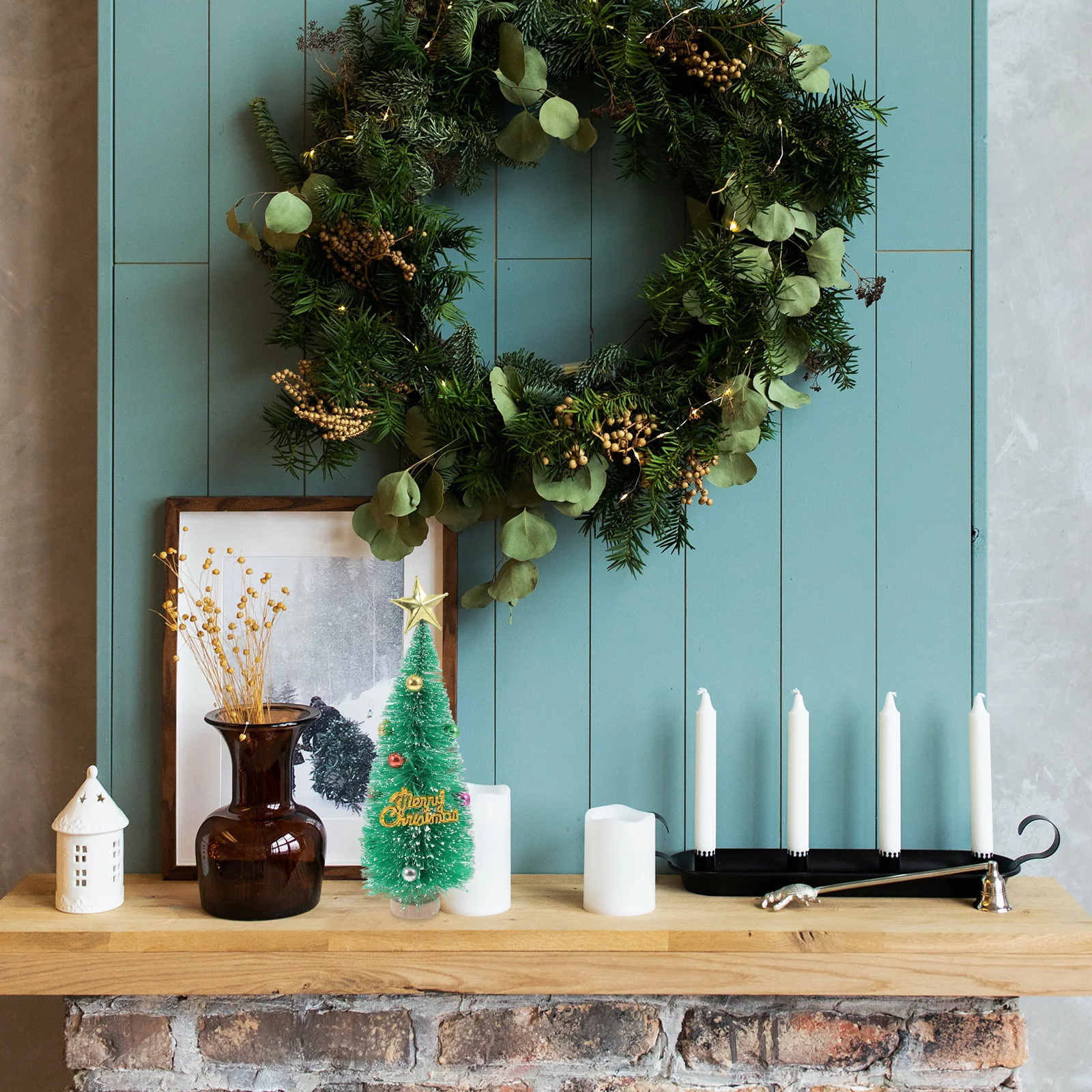 

2Pcs Mini Christmas Tree Fine Craftsmanship Xmas Party Table Ornament Small Desktop Decoration Home Decor