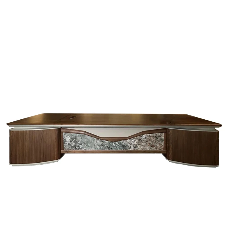 Designer Storage Hutch Office Desk Desktop Set Wooden Organizer Computer Desks Gaming Study Mesa Para Computador Furniture - Image 6