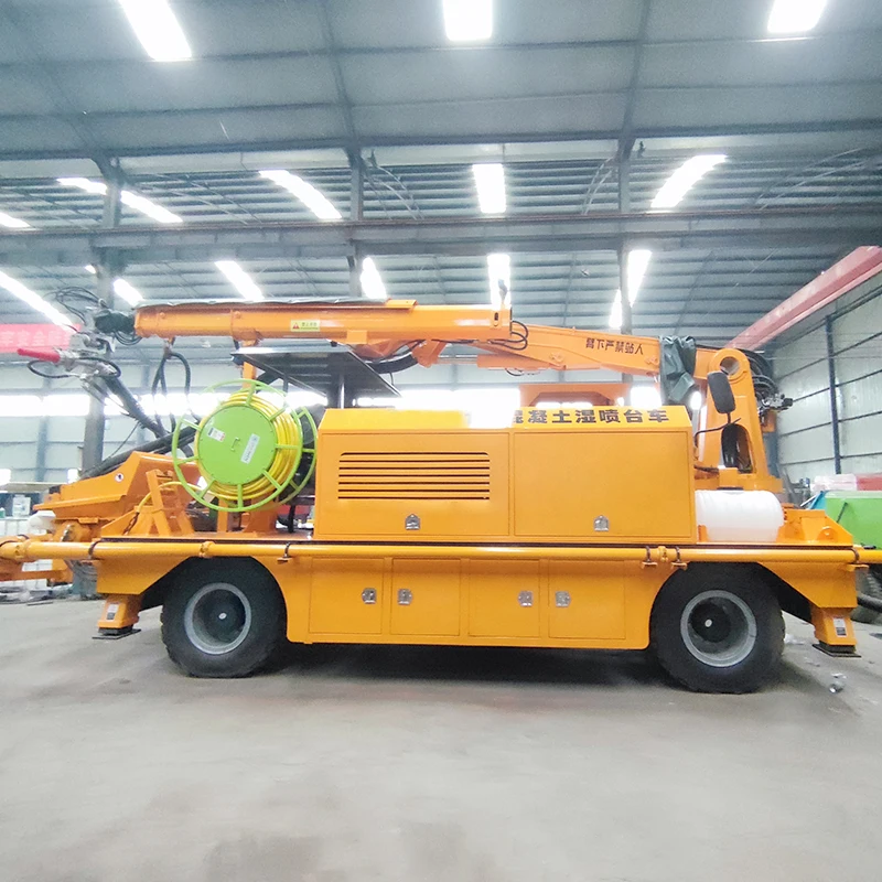 مناور آلة الخرسانة الرطبة على شكل شاحنة مثبتة على مضخة خرسانة 30 م 3 / ساعة لتثبيت المنحدر ودعم الصخور