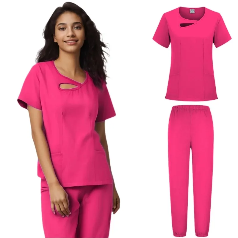 

New Design Nurse Uniform Set of Sweatshirts Clothes for Medical Women Beauty Salon Uniform Woman Sexy Scrubs Uniforms Sets