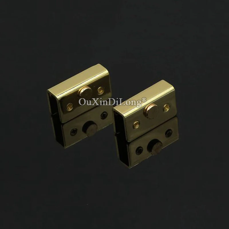 Brand New 4Pairs Stainless Steel Glass Magnetic Clips Display Cabinet Door Hinges Mall Glass Cabinet Push Clamps for 5~8mm Glass