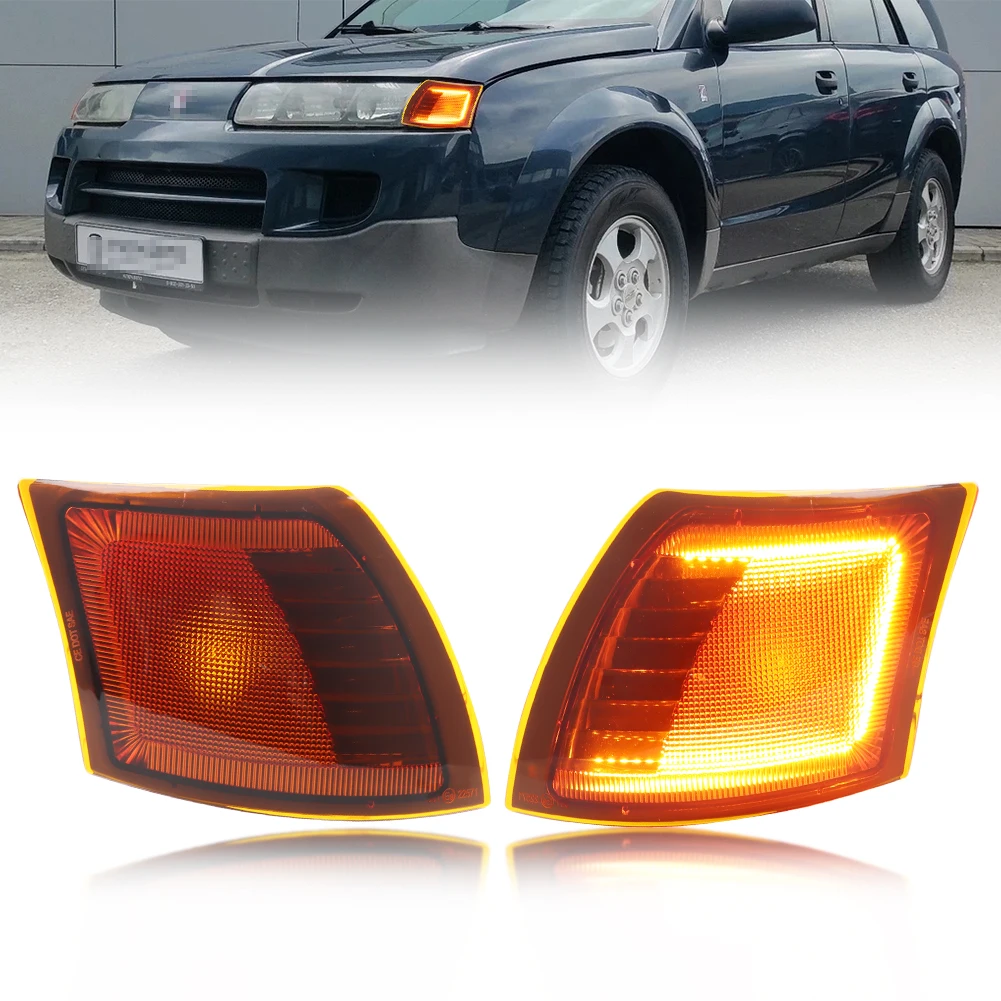 

2PcsX Front Corner Light Parking Light Turn Signal Light Side Marker Light With Full LED For 2002 2003 2004 2005 Saturn Vue