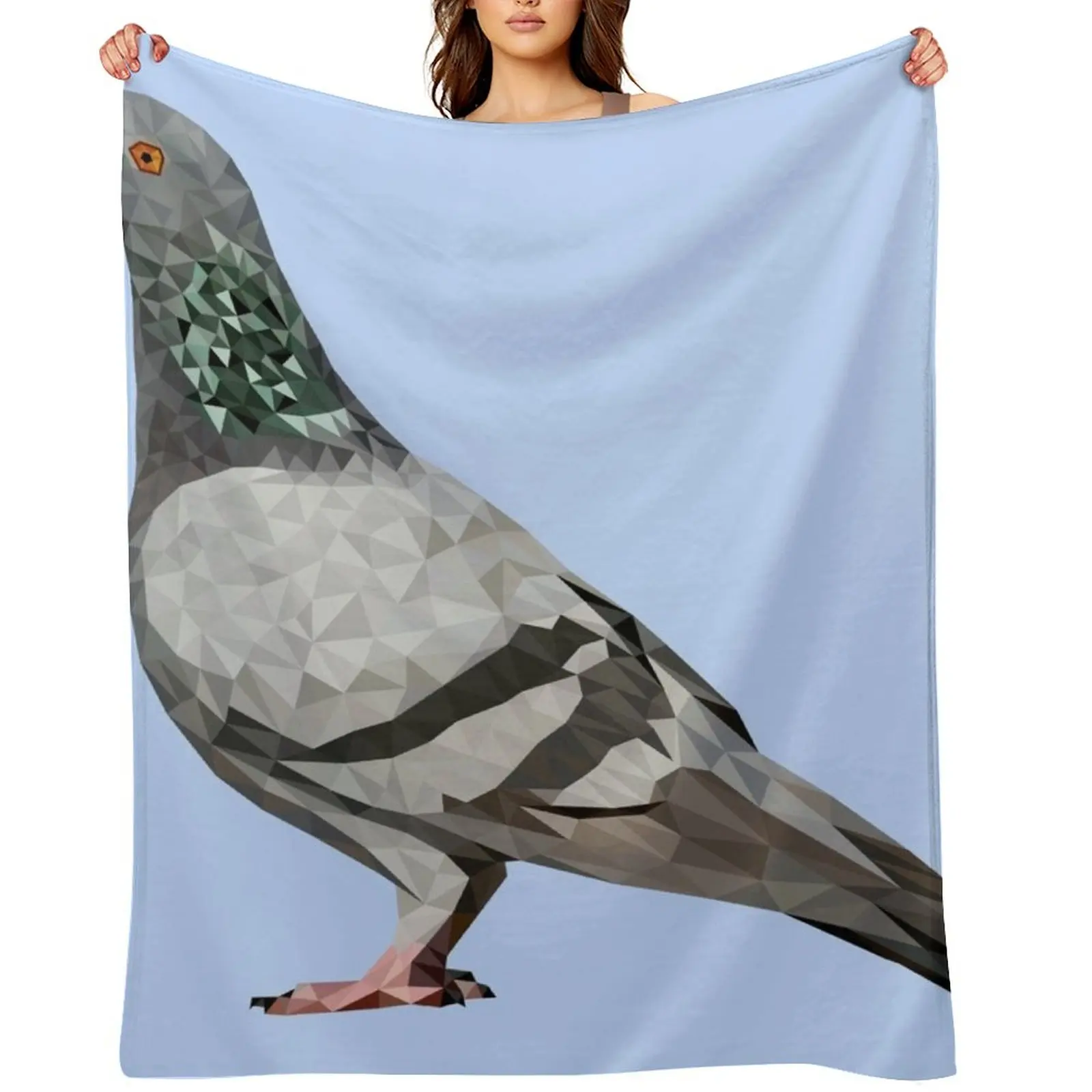 

Pigeon - Low Poly Throw Blanket bed plaid Soft Plush Plaid Blankets For Baby Decorative Sofa Blankets