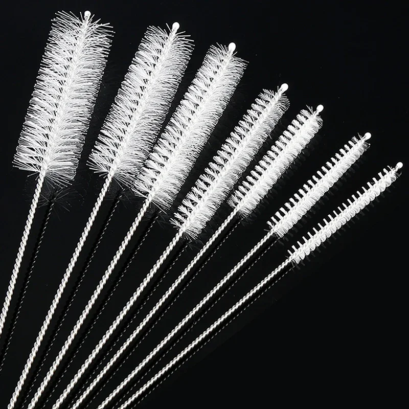 Ensemble de brosses de nettoyage de bouteille en acier inoxydable, brosse à cheveux doux, pipent, brosse à pailles, outils de livres ménagers