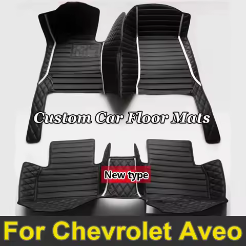 Car Floor Mats For Chevrolet Aveo MK2 Sonic 2017 2016 2015 2014 2013 2012 2011 Auto Accessories Leather Waterproof Protector