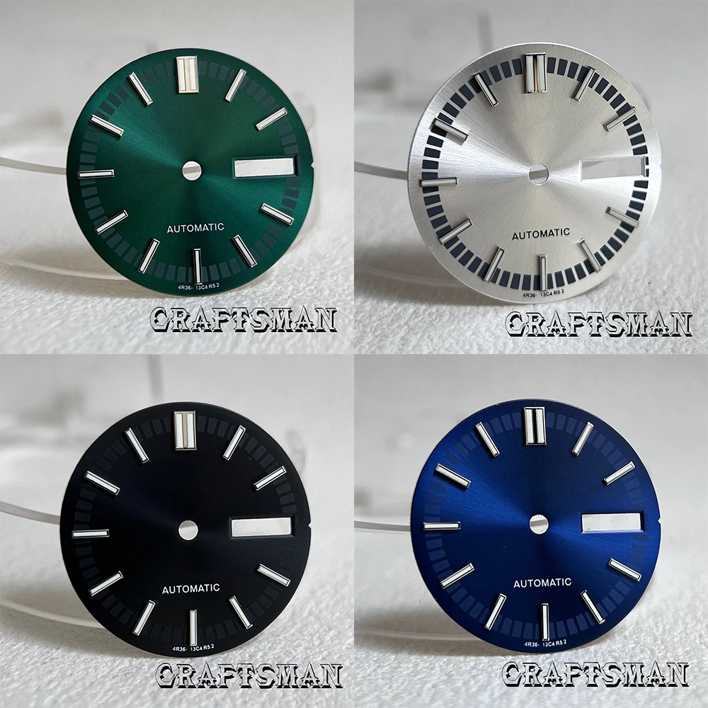 NH36 28.5mm Fashion Trend Double Day Calendar Window Dial Watch Replacement Accessories  Suitable for 3/3.8/4 o'clock Crown Case