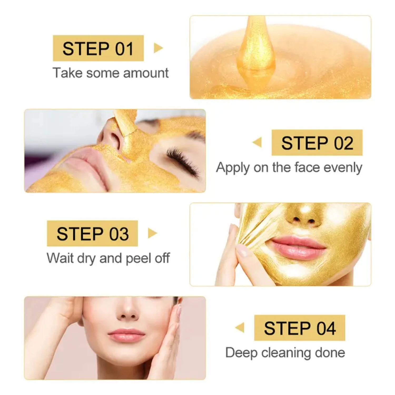 Diep reinigend HEMEIEL Calendula Peel Off-masker - Exfoliërend en hydraterend gezichtsmasker voor mee-eterverwijderaar voor acnebehandeling en