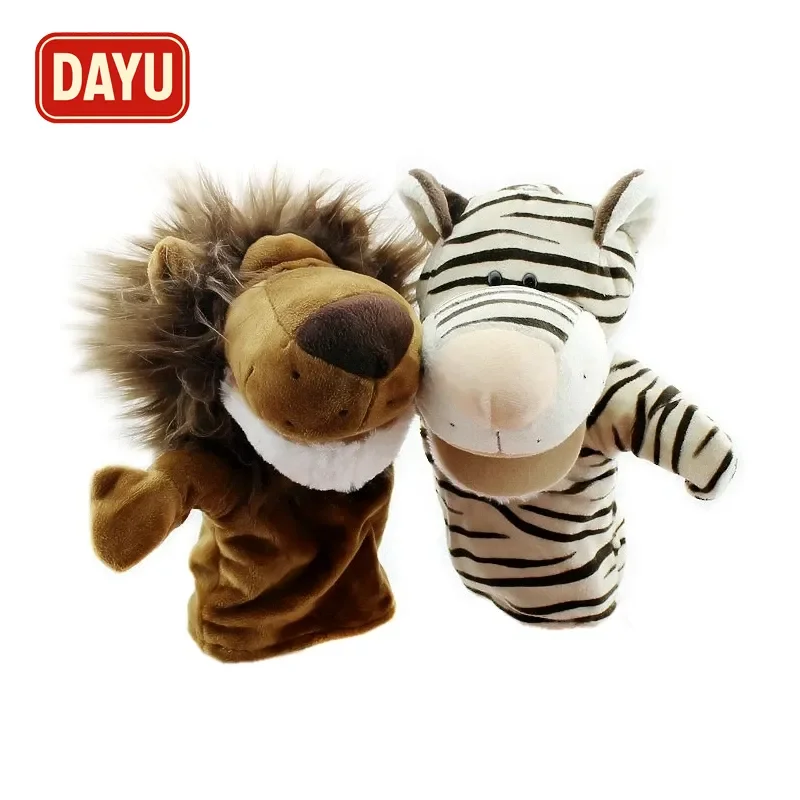 ของเล่นหุ่นมือสัตว์พร้อมปากที่เคลื่อนไหวได้ ตุ๊กตาผ้ากำมะหยี่นุ่มแบบโต้ตอบสำหรับเล่านิทาน การเล่นบทบาทสมมติเพื่อการศึกษาสำหรับเด็ก