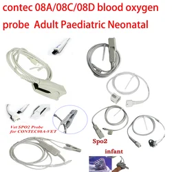 Adult Paediatric Neonatal Veterinary 10 Pin USB SPO2 Probe Blood Oxygen Saturation Sensor CONTEC 08A 08C Blood Pressure Monitor