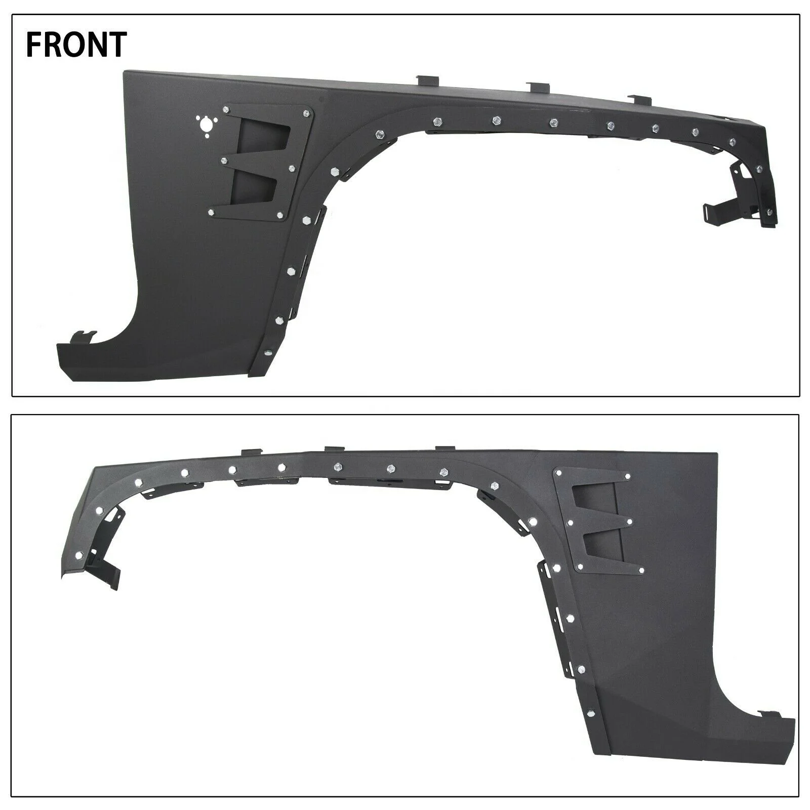 For 07-18 Wrangler Front & Rear Steel Fender Flares and Corner Guard