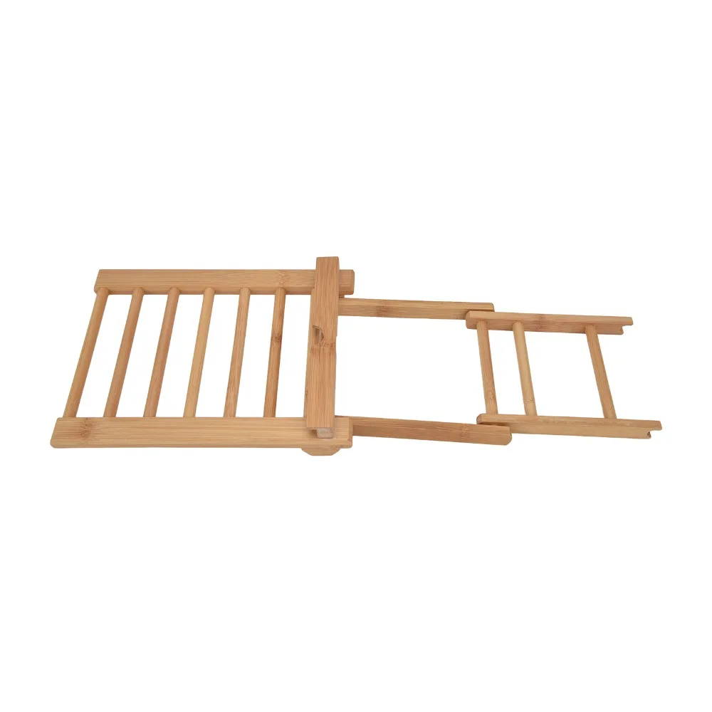 Bamboo Tablet Stand Multi Angle Universal Fit Tablet Holder Folding Design Adjustable Height Desktop Bracket For Cooking
