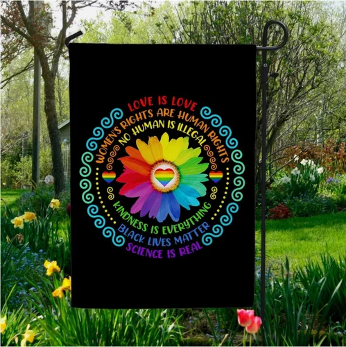 Love Is Love Women’s Rights are Human Rights No Human House Flag - Garden Flag IIX WZZ yyi