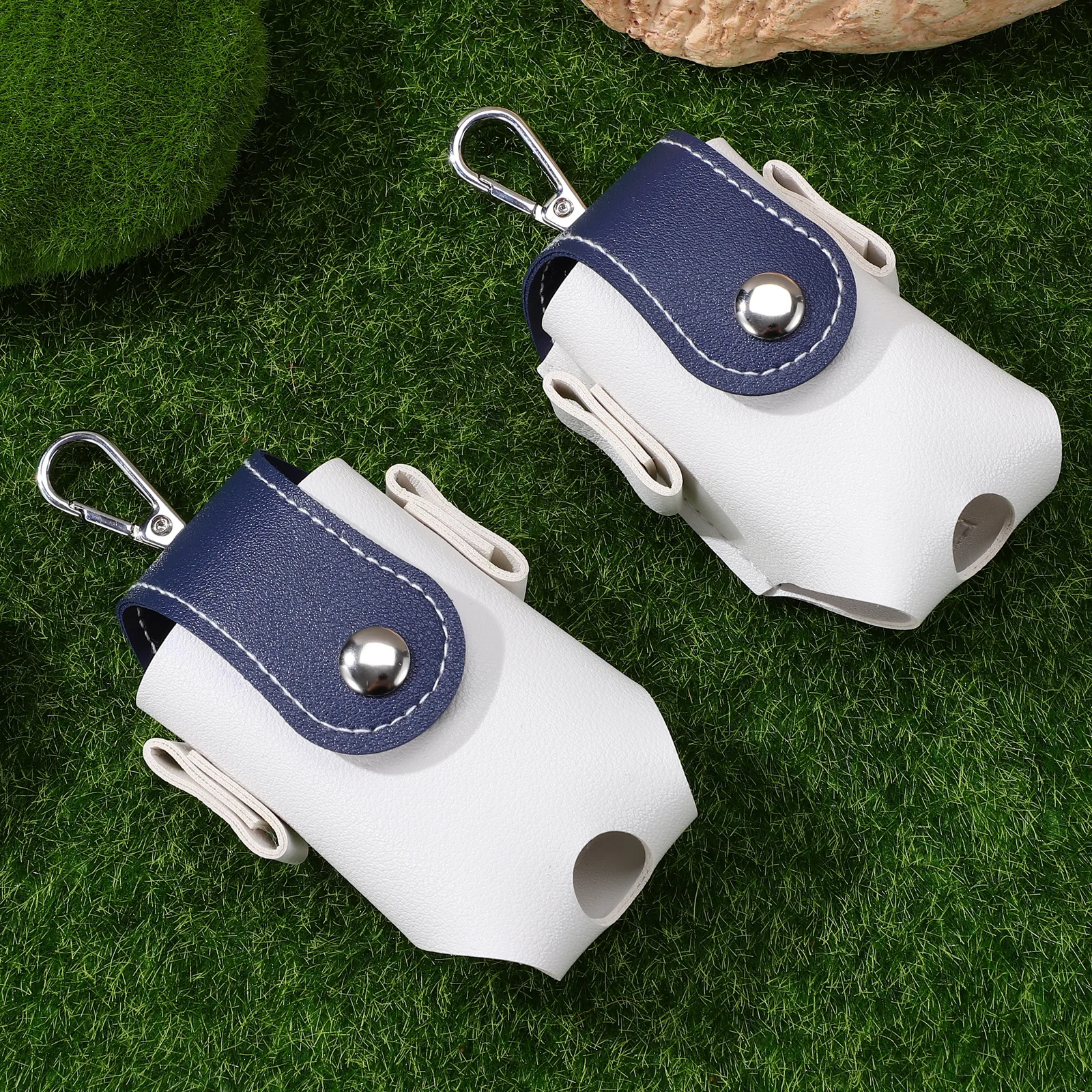 2Pcs Golfs Ball Bag Stable Wear-Resistant Waist Pack Golfs Ball Holder Outdoor Convenient Storage Waist Pack Golfing Bag