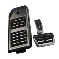 For Audi Q7 SQ7 2016-2021 Q8 2018-2021 Car Accessories Stainless Steel   Fuel Gas Brake footrest Pedal Cover Plate 3pcs